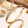 Stainless Steel Bangle Bracelet For Women; Gold Bangle 18k gold plated