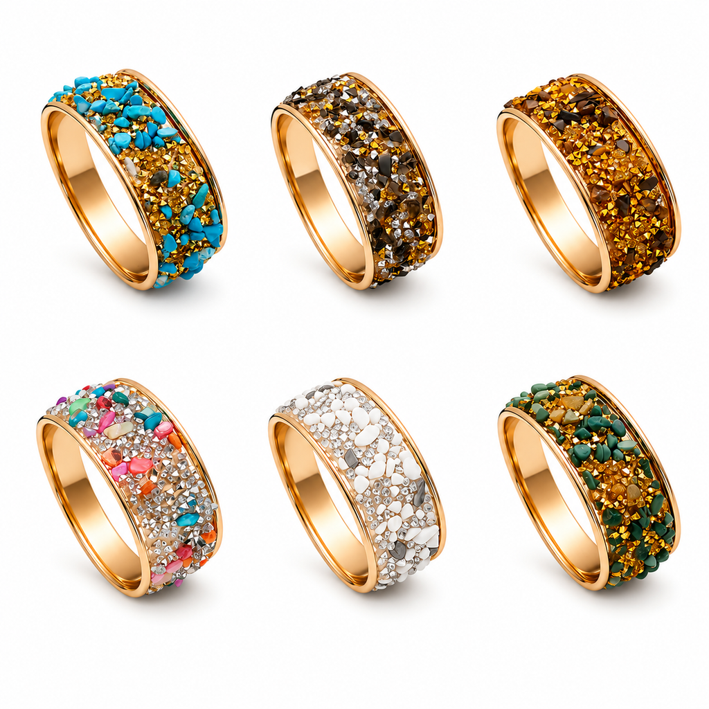 Wide Cuff Bangle Bracelet With Colorful Crushed Stones And Rhinestones Bohemian Vintage Open Jewelry For Men Women